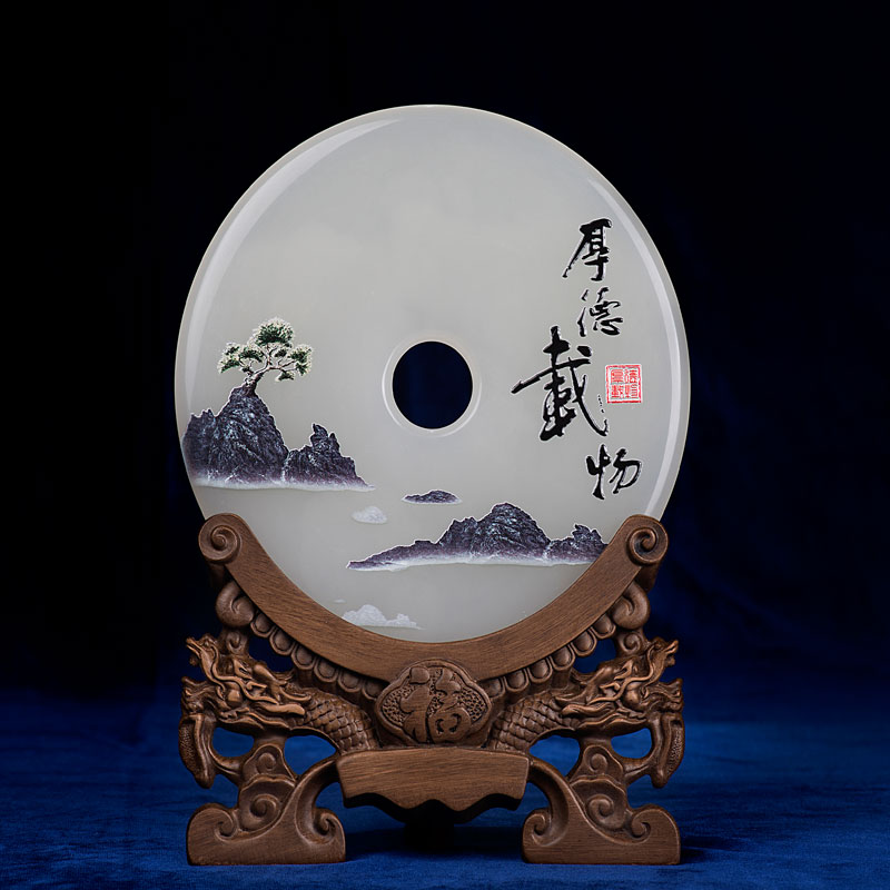 玉平安扣-厚德載物-圖案及l(fā)ogo可任意定制